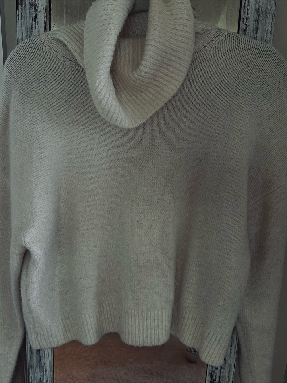 Cream Cozy Turtleneck Sweater - Women's Soft Knit